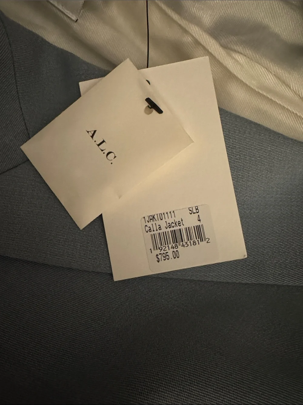 A.L.C. Calla Blazer Jacket in Slate Blue. Size 4. NWT. MSRP $795.